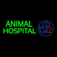 Animal Hospital Dog Cat Logo Veterinary Neon Skilt