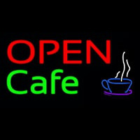 Block Open Cafe Neon Skilt