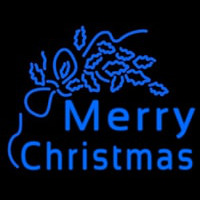Blue Merry Christmas Neon Skilt