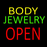 Body Jewelry Open In Block Neon Skilt