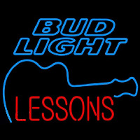 Bud Light Guitar Lessons Beer Sign Neon Skilt