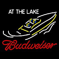 Budweiser At The Lake Neon Skilt