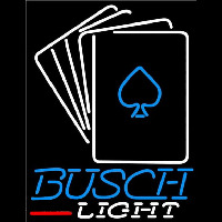 Busch Light Cards Beer Sign Neon Skilt