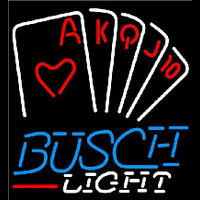 Busch Light Poker Series Beer Sign Neon Skilt