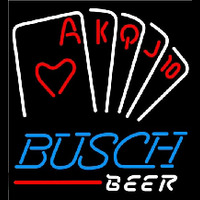 Busch Poker Series Beer Sign Neon Skilt