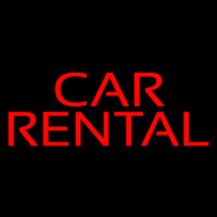 Car Rental Neon Skilt