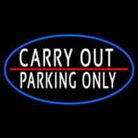 Carry Out Parking Only Neon Skilt