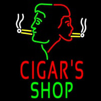Cigars Shop With Logo Neon Skilt