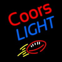 Coors Light Football Beer Neon Skilt