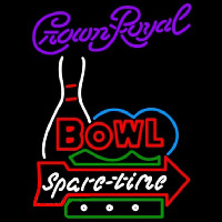 Crown Royal Bowling Spare Time Beer Sign Neon Skilt