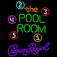 Crown Royal Pool Room Billiards Beer Sign Neon Skilt