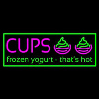 Cups Frozen Yogurt Neon Skilt