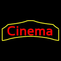 Cursive Cinema Neon Skilt