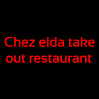 Custom Chez Elda Take Out Restaurant Neon Skilt