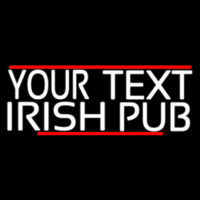 Custom Irish Pub With Red Line Neon Skilt