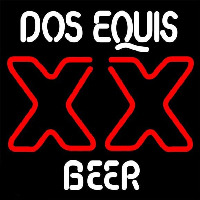DOS Equis Beer Sign Neon Skilt