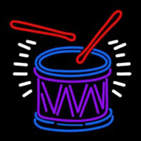 Drum And Stick Neon Skilt