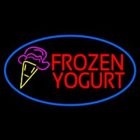 Frozen Yogurt With Logo Neon Skilt