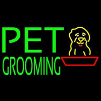 Green Pet Grooming Block 1 Neon Skilt