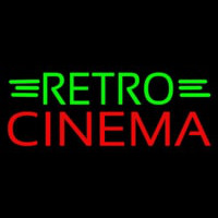 Green Retro Red Cinema Neon Skilt