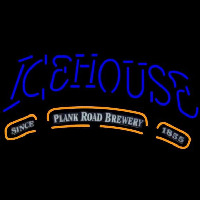 Icehouse Plank Road Brewery Blue Beer Sign Neon Skilt