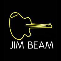 Jim Beam Guitar Neon Skilt