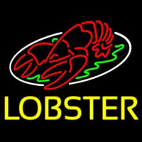 Lobster Block With Logo Neon Skilt