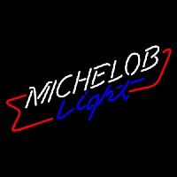 Michelob Light Cross Red Ribbon Neon Skilt