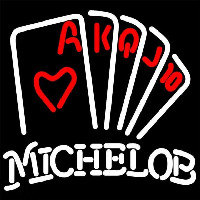 Michelob Poker Series Beer Sign Neon Skilt
