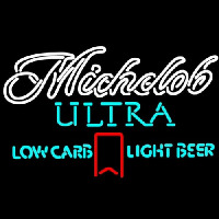 Michelob Ultra Light Low Carb Red Ribbon Neon Skilt