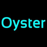 Oysters Turquoise Neon Skilt