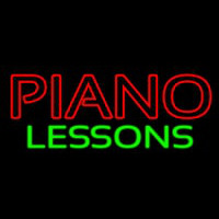 Piano Lessons Neon Skilt