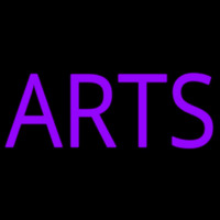 Purple Arts Neon Skilt