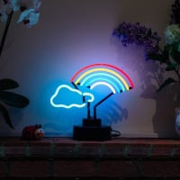 Rainbow Cloud Desktop Neon Skilt