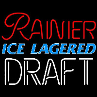 Rainier Ice Lagered Draft Beer Sign Neon Skilt