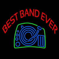 Red Best Band Ever Neon Skilt