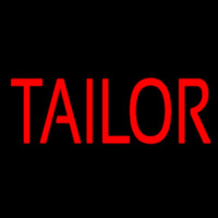 Red Block Tailor Neon Skilt