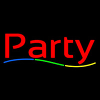 Red Party Neon Skilt
