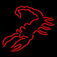 Red Scorpion Logo Neon Skilt