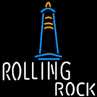 Rolling Rock Lighthouse Beer Sign Neon Skilt