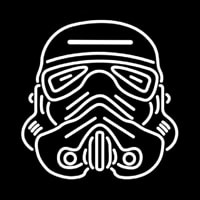 Star Wars Storm Trooper Helmet Neon Skilt