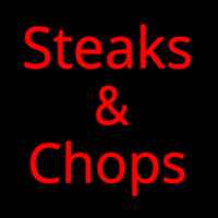 Steaks And Chops Neon Skilt