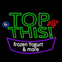 Top This Frozen Yogurt N More Neon Skilt