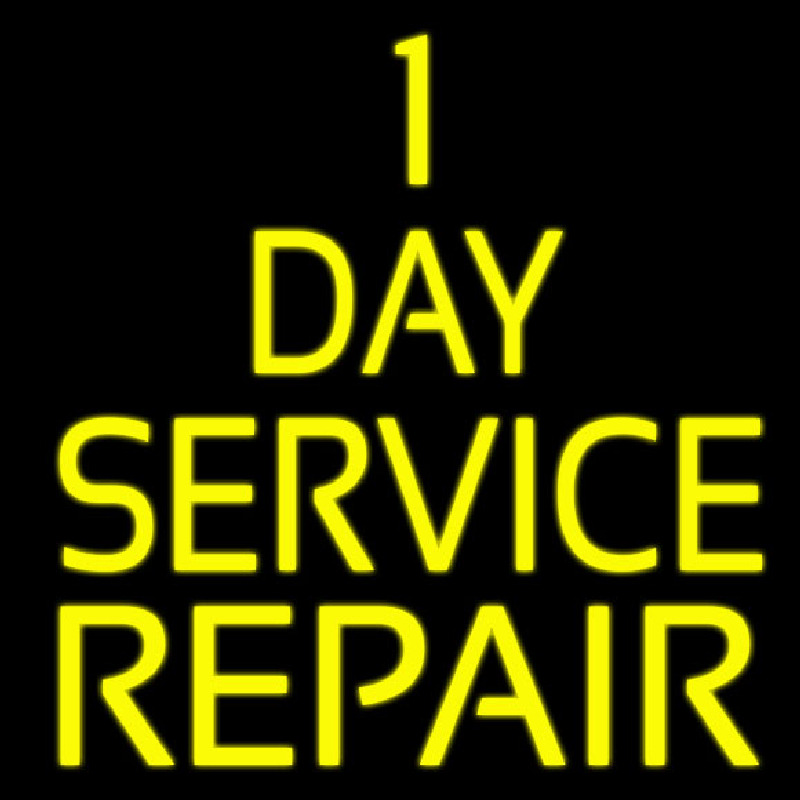 1 Day Repair Service Neon Skilt
