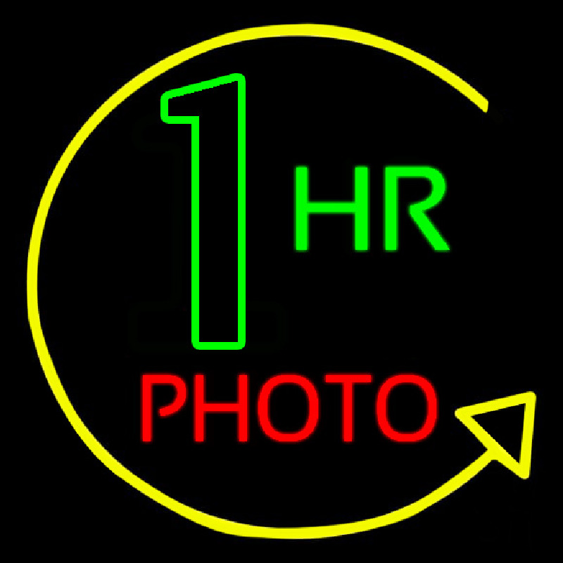 1 Hr Photo Neon Skilt
