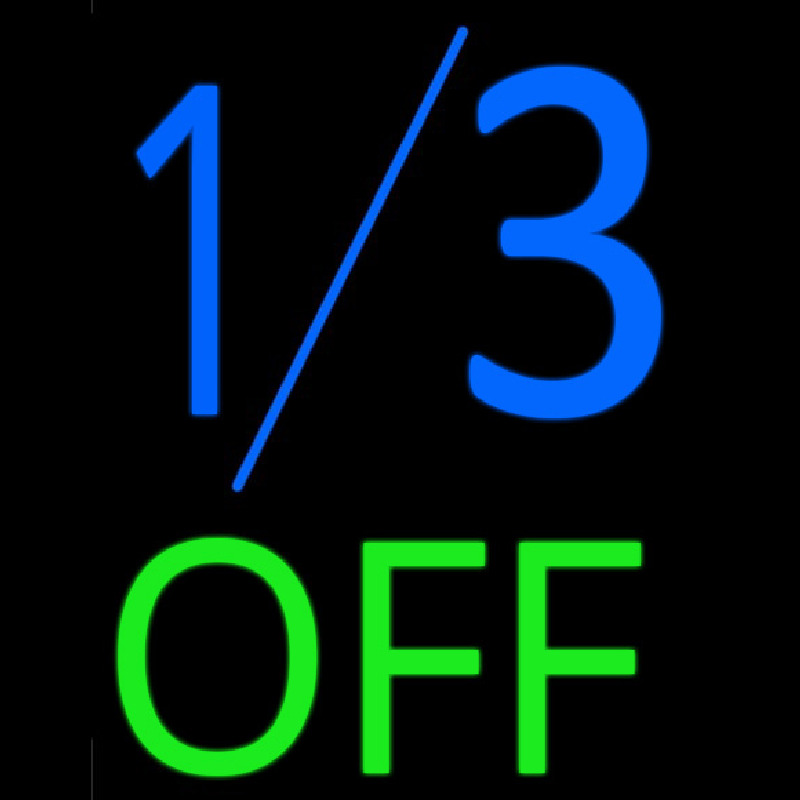 1by3 Off Neon Skilt