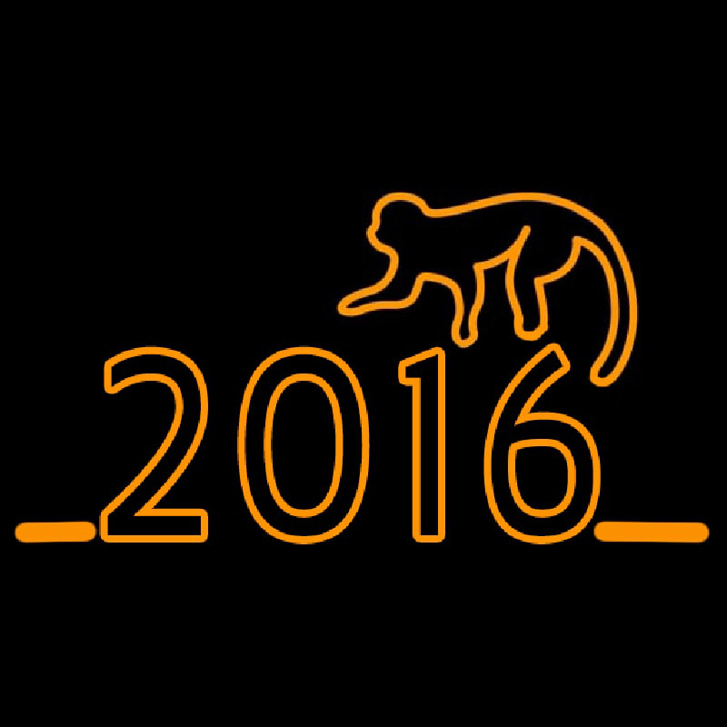 2016 With Monkey Neon Skilt