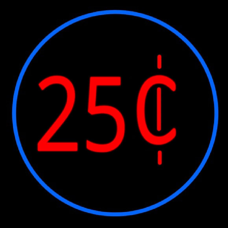 25 Cent Logo Neon Skilt