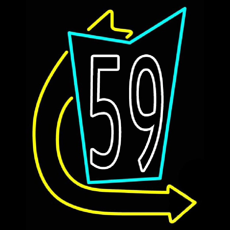 59 Road Neon Skilt