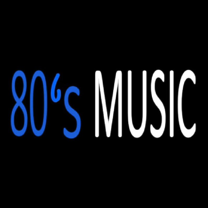 80s Music Neon Skilt